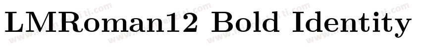 LMRoman12 Bold Identity H字体转换